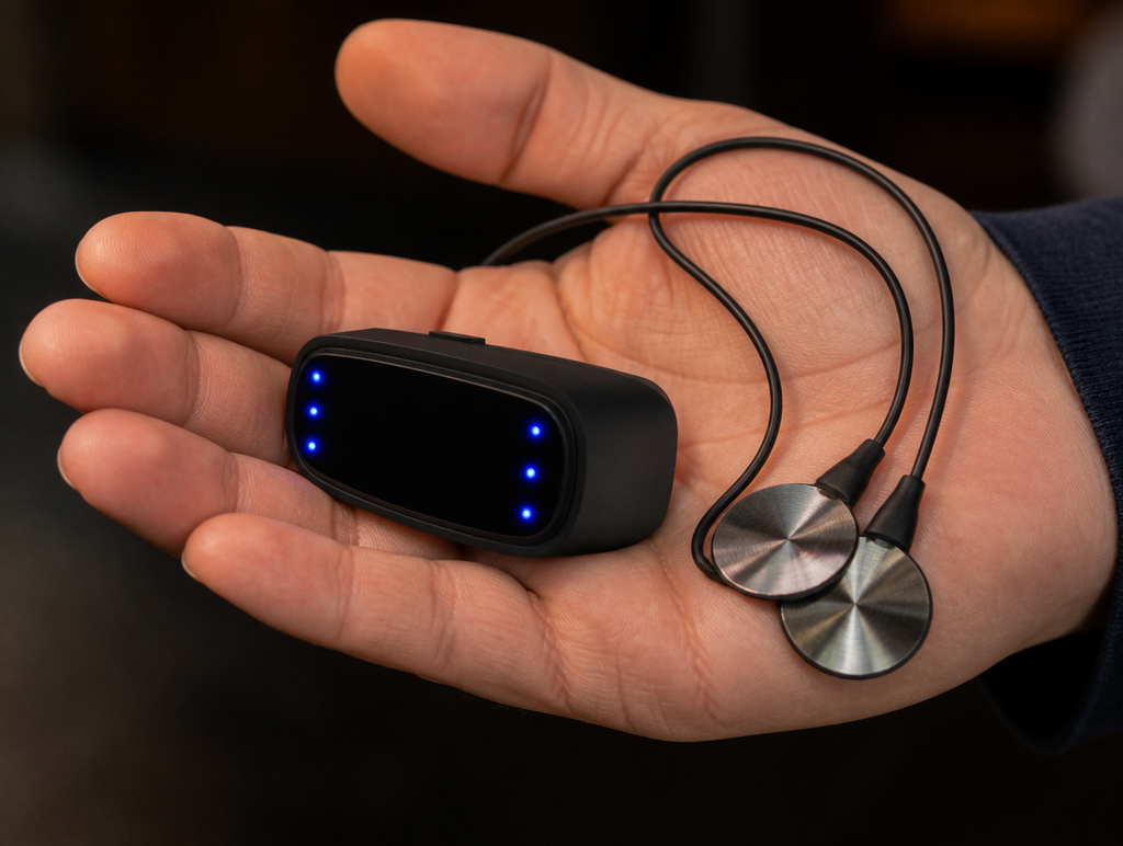 QuietWave Pro in a hand