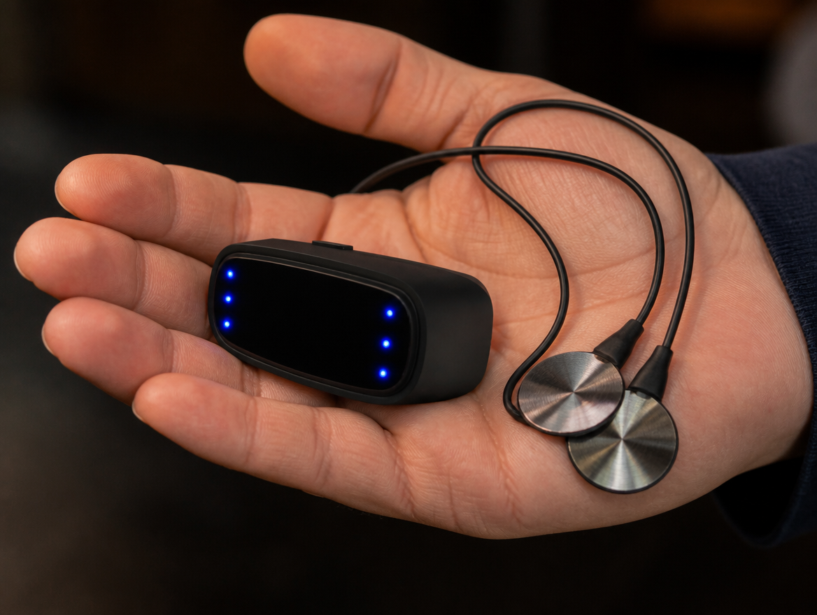 QuietWave Pro in a hand
